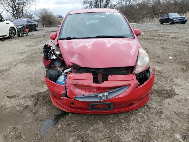 JHMGD38627S064552 - 2007 HONDA FIT S RED photo 5