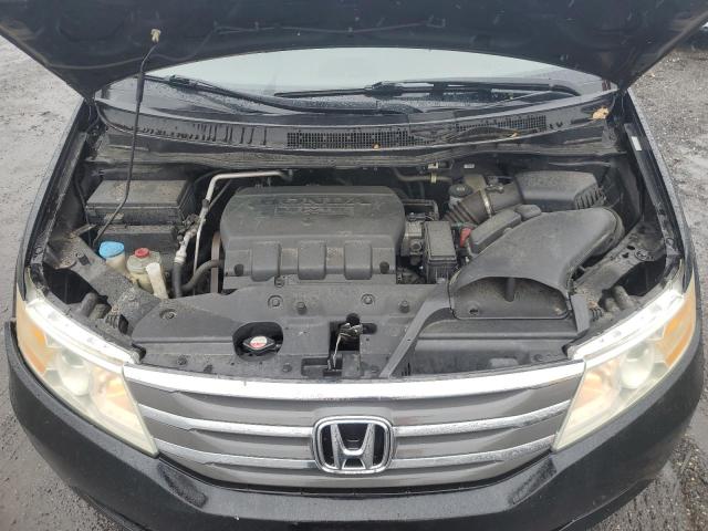 5FNRL5H62BB081592 - 2011 HONDA ODYSSEY EXL BLACK photo 12