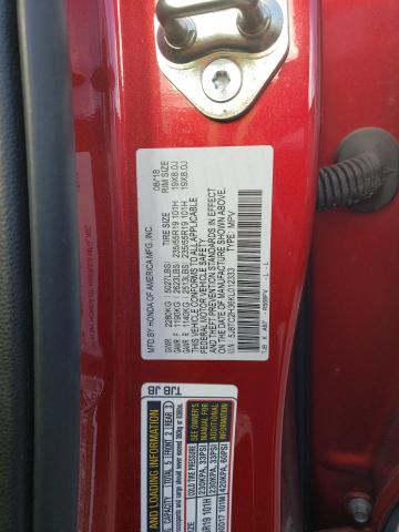 5J8TC2H36KL012333 - 2019 ACURA RDX RED photo 13