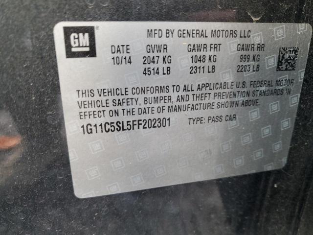 1G11C5SL5FF202301 - 2015 CHEVROLET MALIBU 1LT 灰色 照片 12