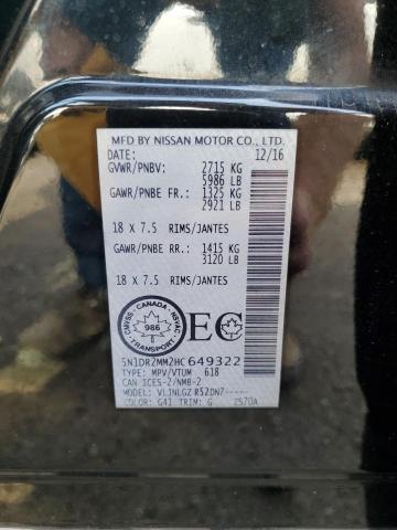 5N1DR2MM2HC649322 - 2017 NISSAN PATHFINDER S 黑色 照片 13