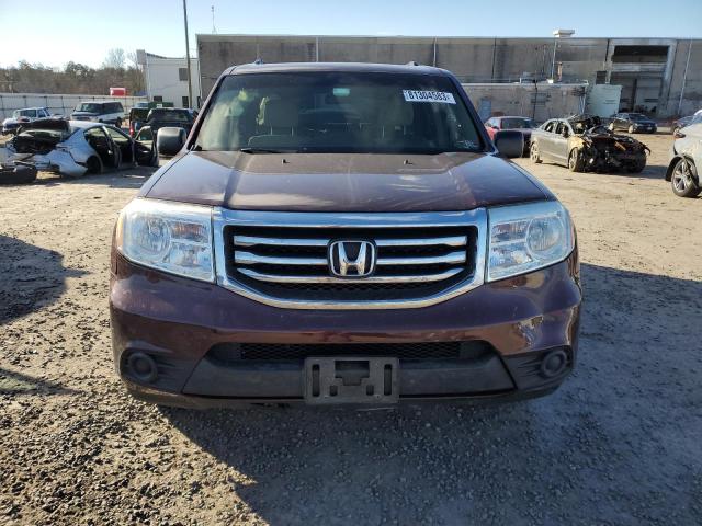 5FNYF4H22DB005450 - 2013 HONDA PILOT LX BURGUNDY photo 5