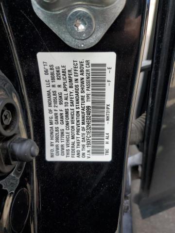 19XFC1E32HE024099 - 2017 HONDA CIVIC EX BLACK photo 12