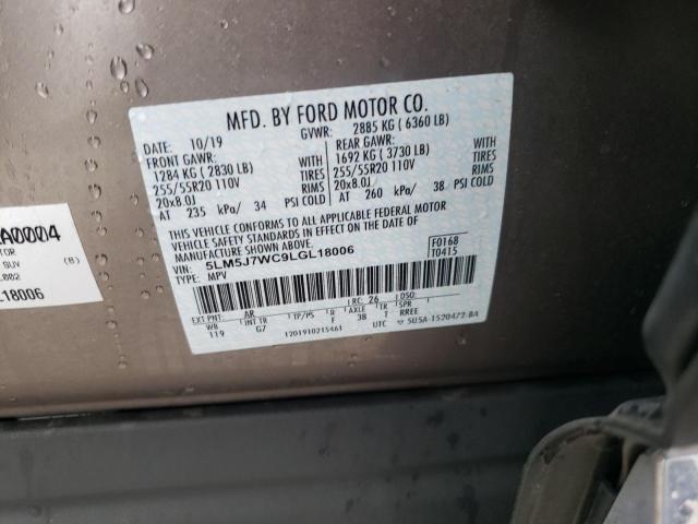 5LM5J7WC9LGL18006 - 2020 LINCOLN AVIATOR RESERVE GRAY photo 13