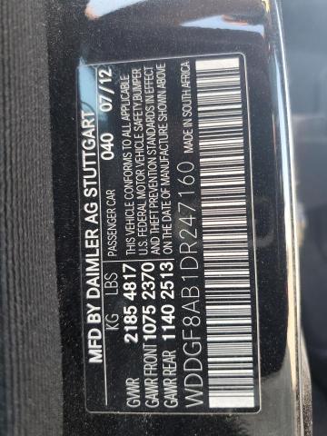 WDDGF8AB1DR247160 - 2013 MERCEDES-BENZ C 300 4MATIC BLACK photo 12
