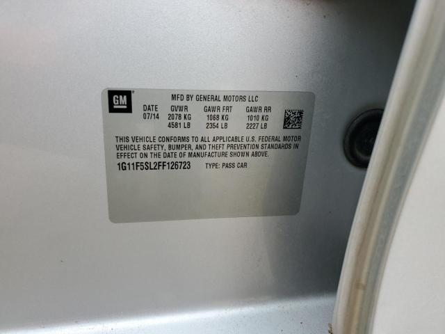 1G11F5SL2FF126723 - 2015 CHEVROLET MALIBU LTZ 灰色 照片 12