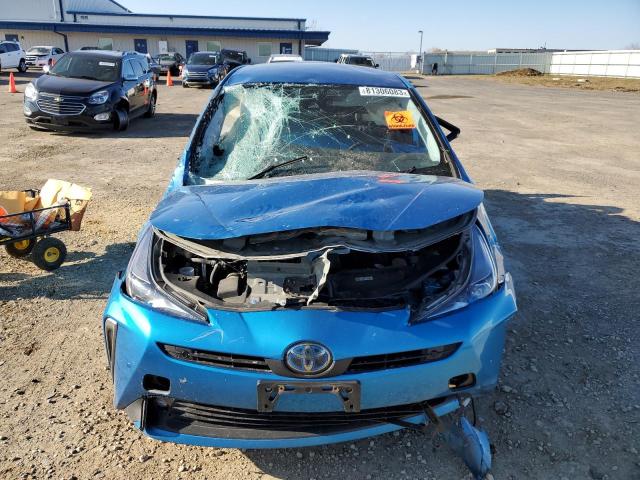 JTDL9RFU2K3006935 - 2019 TOYOTA PRIUS BLUE photo 5