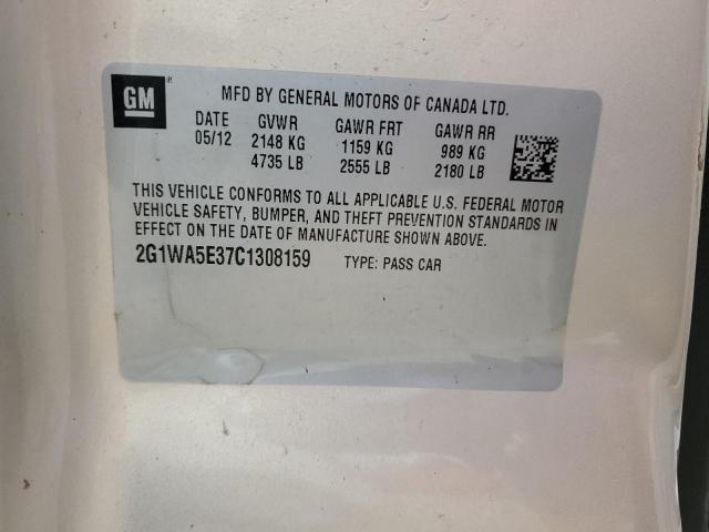 2G1WA5E37C1308159 - 2012 CHEVROLET IMPAL LS TAN photo 12