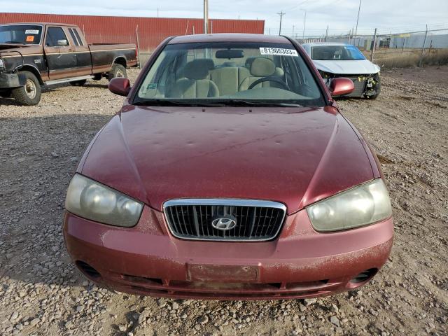 KMHDN45D42U459061 - 2002 HYUNDAI ELANTRA GLS RED photo 5