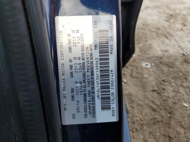 JM1GL1V53H1109963 - 2017 MAZDA 6 TOURING BLUE photo 13