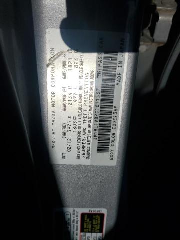 JM1BL1V82C1611537 - 2012 MAZDA 3 I ნაცრისფერი ფოტო 13