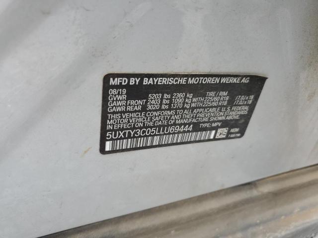 5UXTY3C05LLU69444 - 2020 BMW X3 SDRIVE30I SILVER photo 12