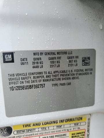 1G1ZE5EU5BF392757 - 2011 CHEVROLET MALIBU LTZ WHITE photo 12