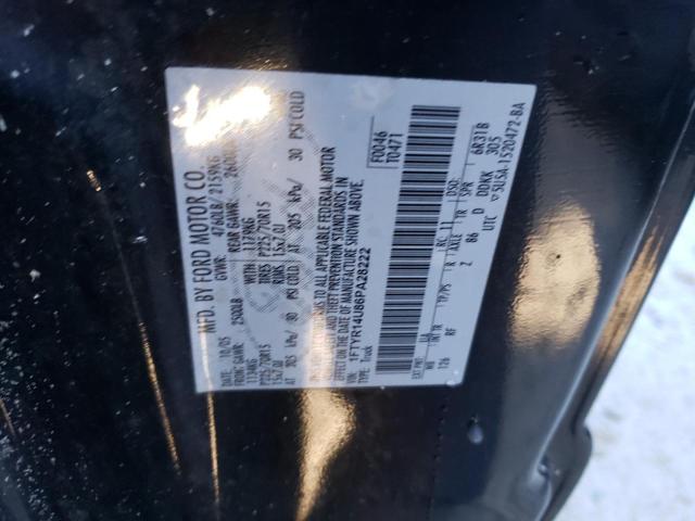 1FTYR14U86PA28222 - 2006 FORD RANGER SUPER CAB BLACK photo 12