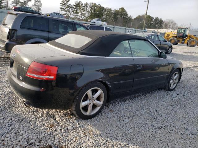 WAUDH48H78K004250 - 2008 AUDI A4 3.2 CABRIOLET QUATTRO BLACK photo 3