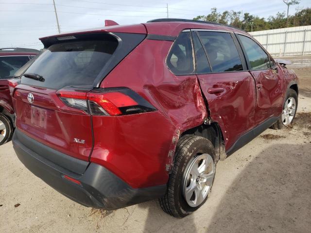 2T3W1RFV1MW121989 - 2021 TOYOTA RAV4 XLE BURGUNDY photo 3