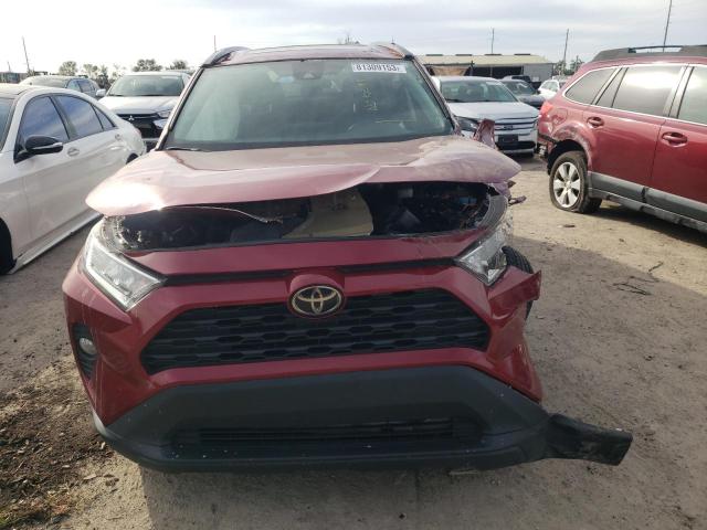 2T3W1RFV1MW121989 - 2021 TOYOTA RAV4 XLE BURGUNDY photo 5