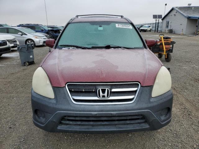 SHSRD78815U323912 - 2005 HONDA CR-V EX MAROON photo 5