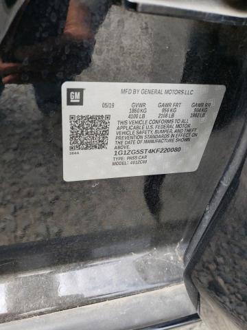 1G1ZG5ST4KF220080 - 2019 CHEVROLET MALIBU RS 黑色 照片 12