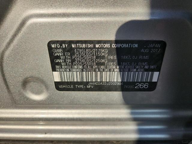 JA4AD2A32JZ002904 - 2018 MITSUBISHI OUTLANDER ES SILVER photo 13