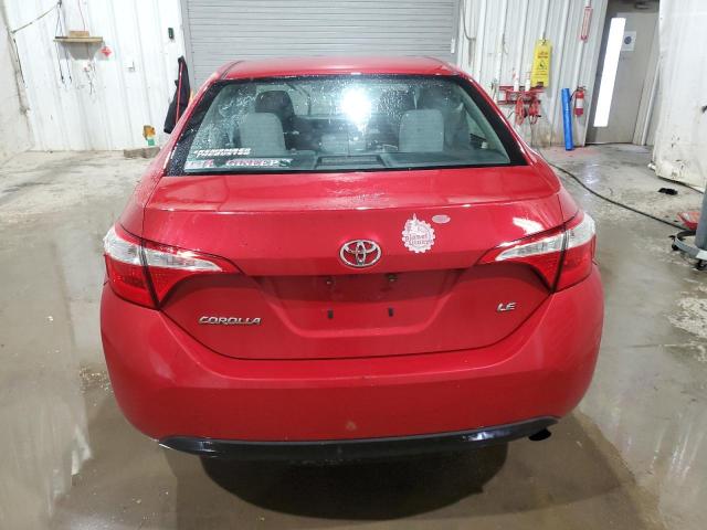 2T1BURHE2EC212669 - 2014 TOYOTA COROLLA L RED photo 6