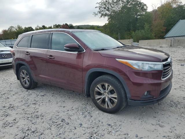 5TDJKRFH0FS078333 - 2015 TOYOTA HIGHLANDER XLE Bordo foto 4