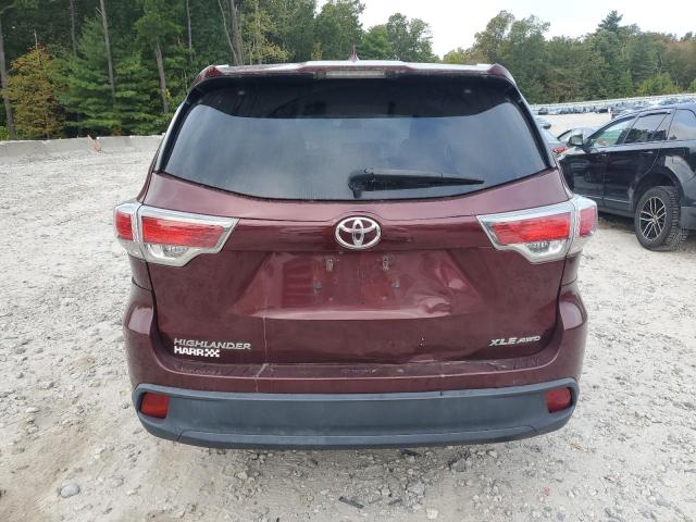 5TDJKRFH0FS078333 - 2015 TOYOTA HIGHLANDER XLE Bordo foto 6