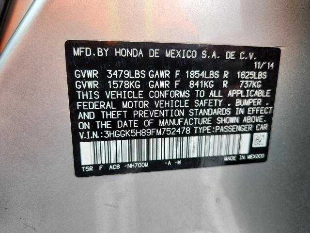 3HGGK5H89FM752478 - 2015 HONDA FIT EX Gümüş foto 13