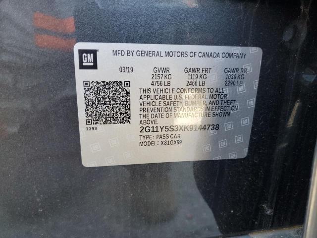 2G11Y5S3XK9144738 - 2019 CHEVROLET IMPALA LS GRAY photo 13