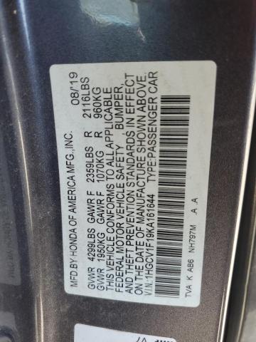 1HGCV1F19KA161644 - 2019 HONDA ACCORD LX 银色 照片 13