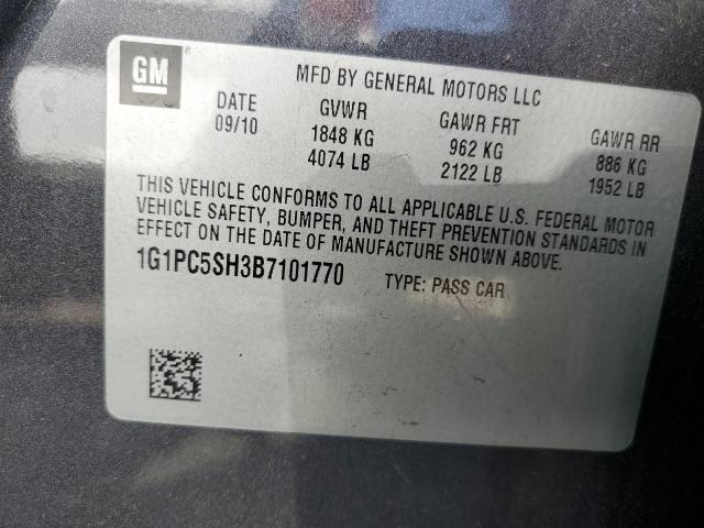 1G1PC5SH3B7101770 - 2011 CHEVROLET CRUZE LS GRAY photo 12