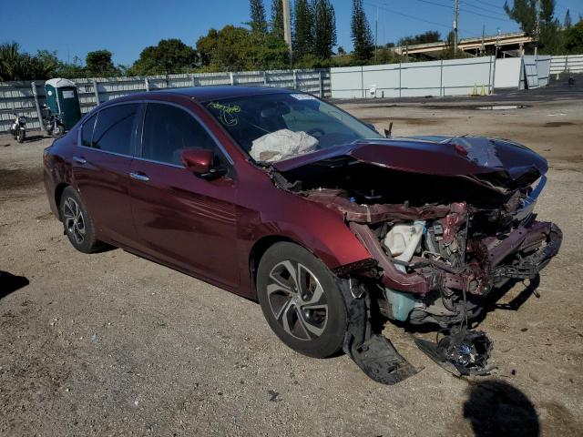 1HGCR2F35GA108989 - 2016 HONDA ACCORD LX BURGUNDY photo 4