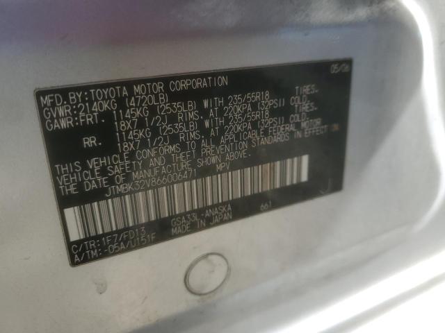 JTMBK32V866006471 - 2006 TOYOTA RAV4 SPORT SILVER photo 13