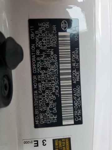 JTKJF5C71C3026949 - 2012 TOYOTA SCION TC Blanco foto 12