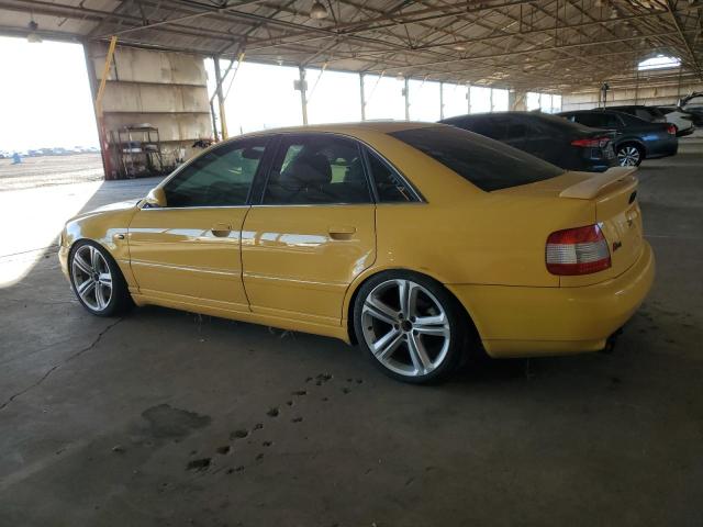 WAUDD68D1YA107657 - 2000 AUDI S4 2.7 QUATTRO YELLOW photo 2