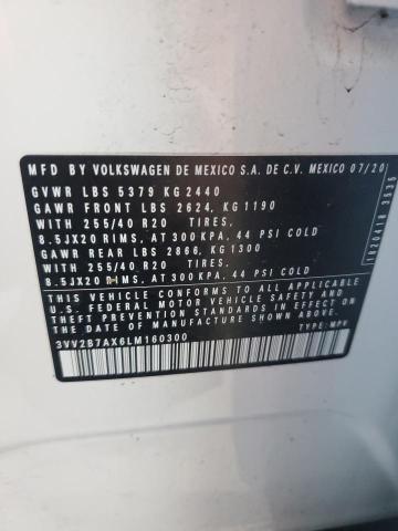 3VV2B7AX6LM160300 - 2020 VOLKSWAGEN TIGUAN SE Beyaz fotoğraf 14