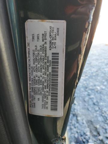 5TESM92N22Z091088 - 2002 TOYOTA TACOMA XTRACAB PRERUNNER მწვანე ფოტო 12