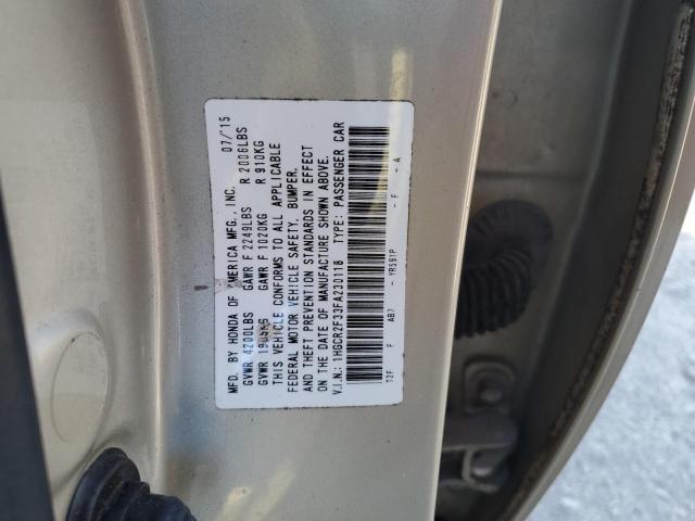 1HGCR2F33FA230118 - 2015 HONDA ACCORD LX 金色 照片 12