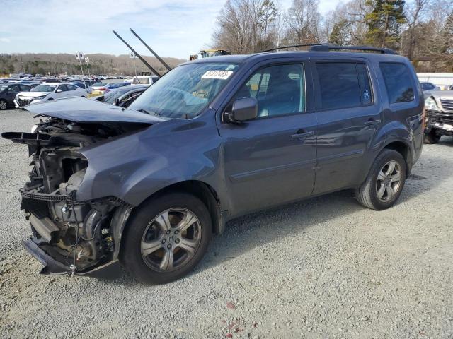 5FNYF4H59FB034361 - 2015 HONDA PILOT EXL GRAY photo 1