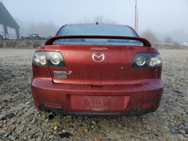 JM1BK324081167792 - 2008 MAZDA 3 S RED photo 6