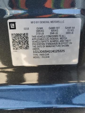 1G1JD6SH2J4125325 - 2018 CHEVROLET SONIC LT GRAY photo 13