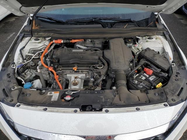 1HGCV3F17MA001700 - 2021 HONDA ACCORD HYBRID WHITE photo 11