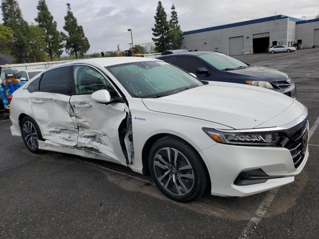 1HGCV3F17MA001700 - 2021 HONDA ACCORD HYBRID WHITE photo 4