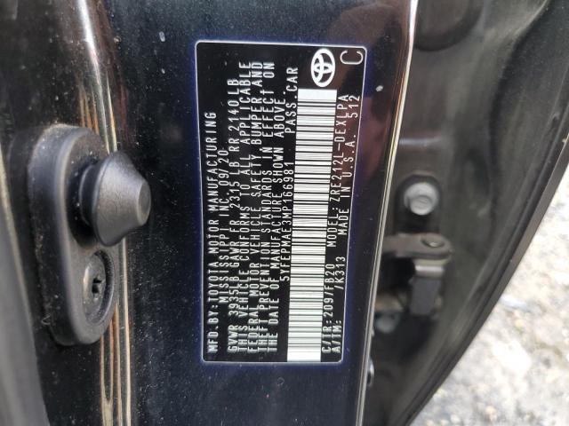 5YFEPMAE3MP166981 - 2021 TOYOTA COROLLA LE Қара фото 12