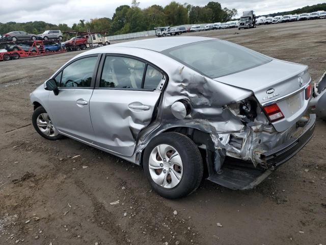 2HGFB2F54DH530722 - 2013 HONDA CIVIC LX SILVER photo 2