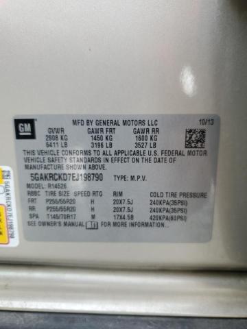 5GAKRCKD7EJ198790 - 2014 BUICK ENCLAVE Qızıl foto 14