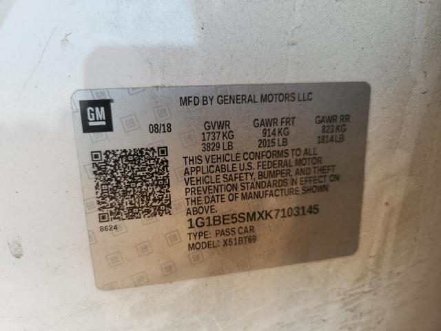 1G1BE5SMXK7103145 - 2019 CHEVROLET CRUZE LT Blanco foto 12