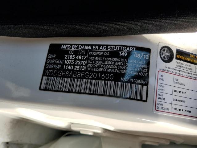 WDDGF8AB8EG201600 - 2014 MERCEDES-BENZ C 300 4MATIC WHITE photo 12