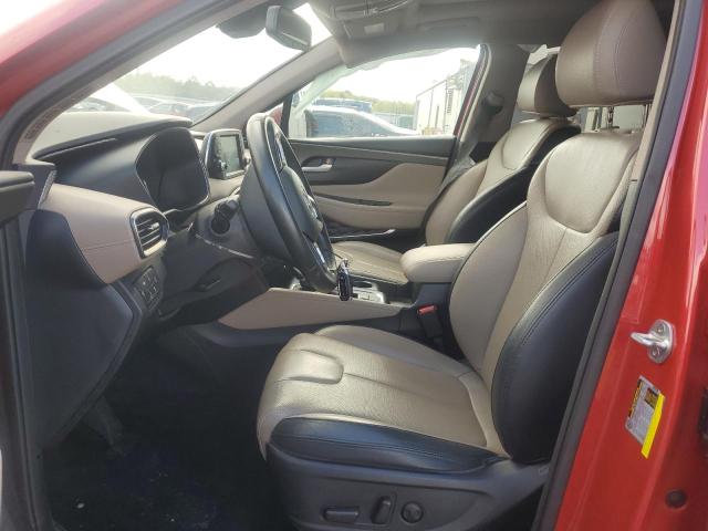 5NMS3CAD9LH229140 - 2020 HYUNDAI SANTA FE SEL RED photo 7