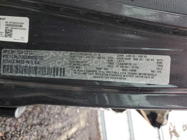 1C4HJXDNXMW582707 - 2021 JEEP WRANGLER U SPORT Grau Foto 12